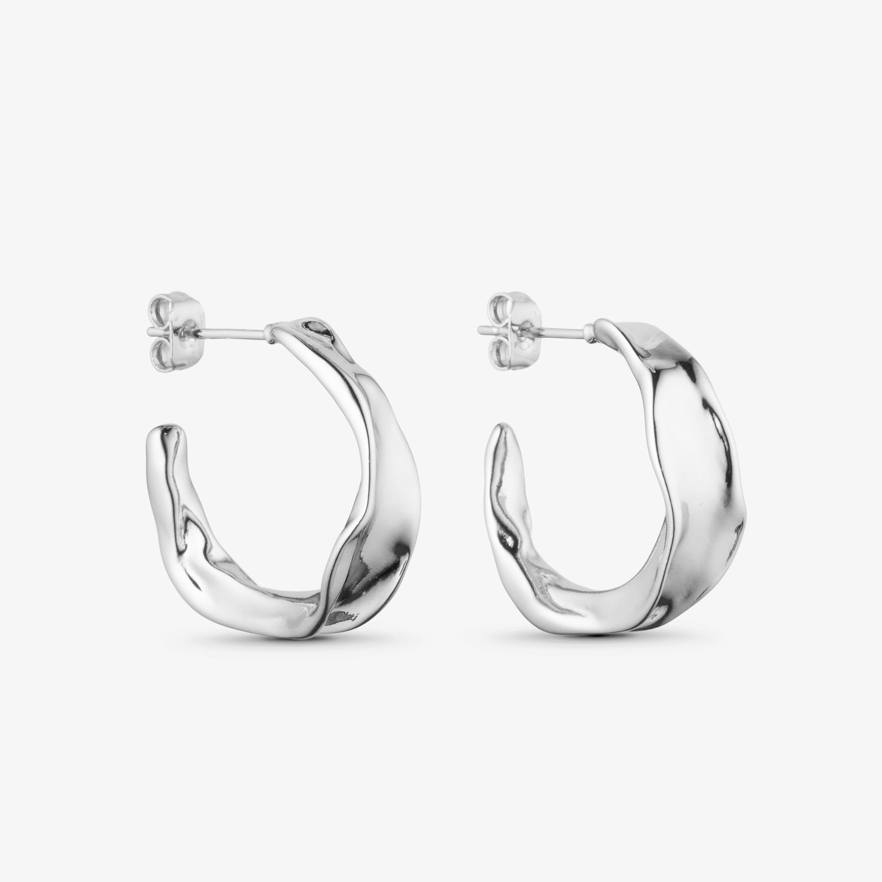 Ofelia Hoop Earrings - Silver Plated