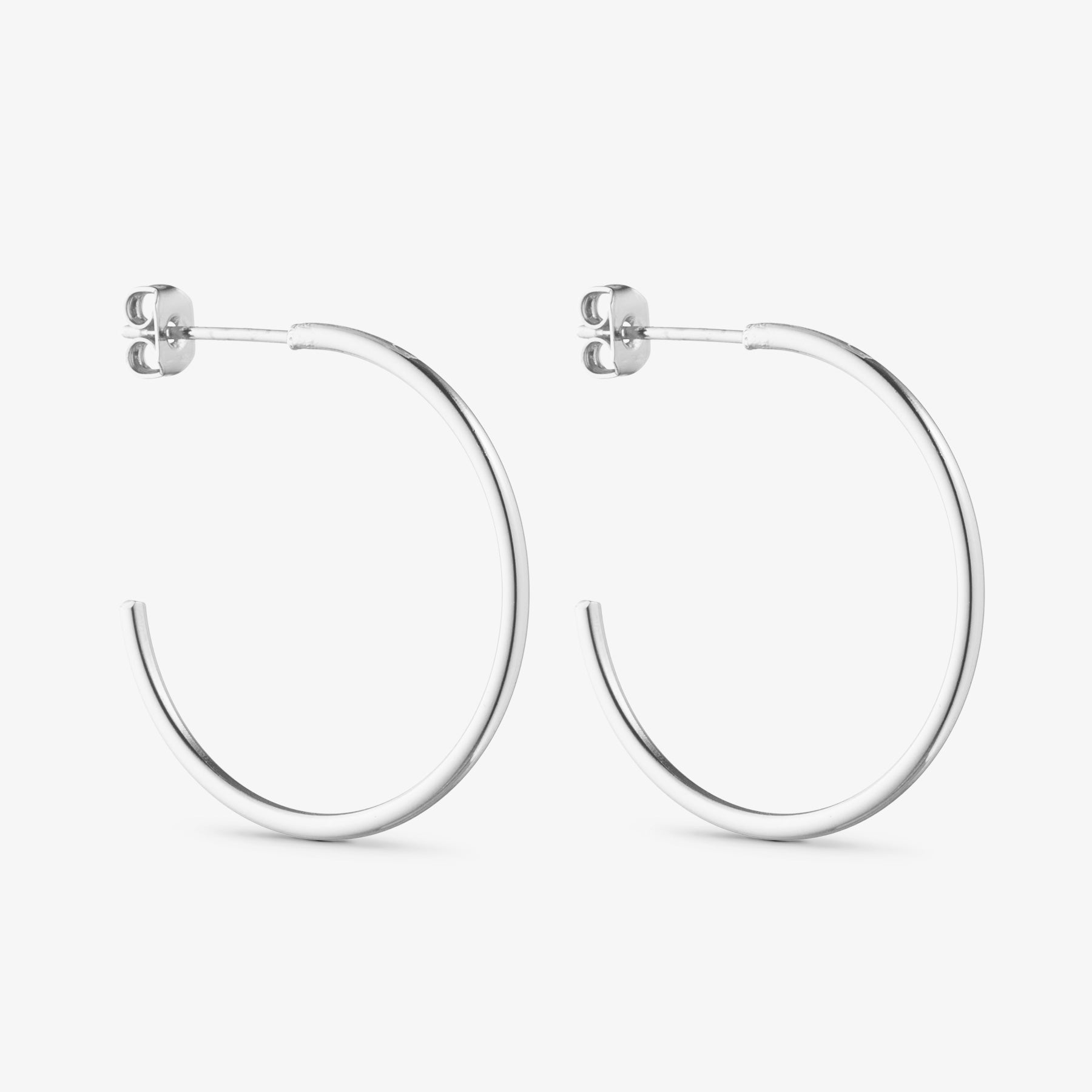 Saga Earrings LARGE - Silver plated