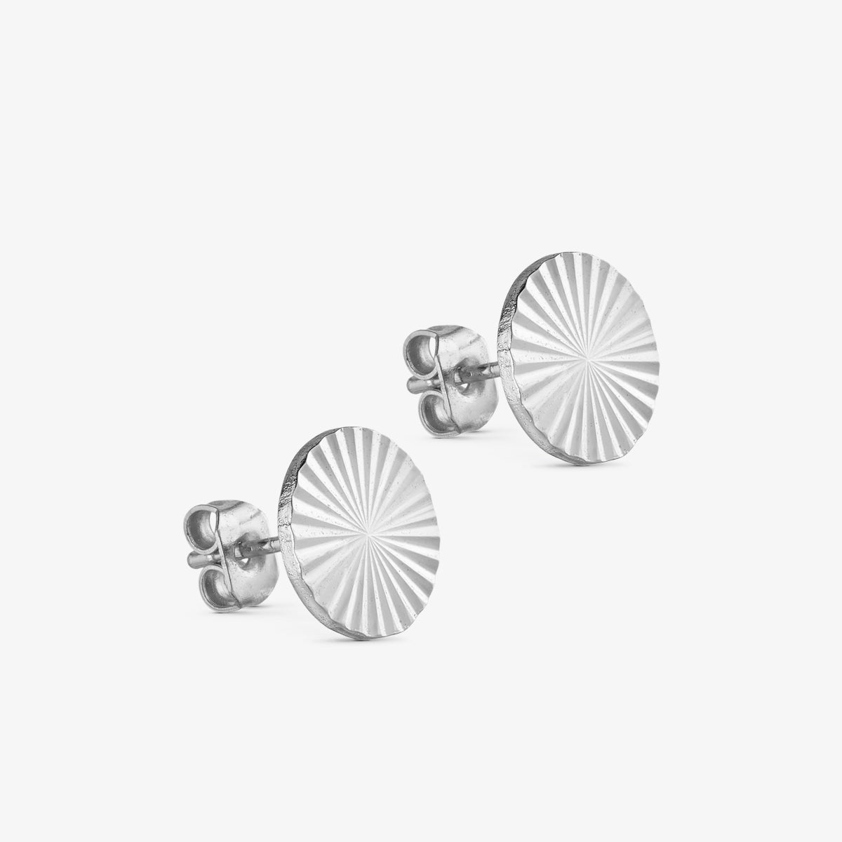 Scarlett Stud Earrings Large - Silver Plated