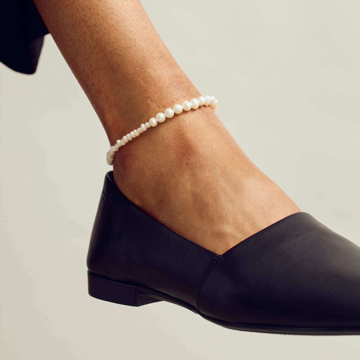 Vega Pearl Anklet - 18 carat gold plated