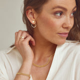 Jewelry Set - Scarlett Earrings / Scarlett Ring - 18 carat gold plated