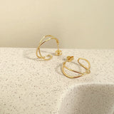 Mia Earrings SMALL - 18 carat gold plated