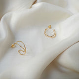 Jewelry Set - Mia Earrings SMALL / Mia Earcuff - 18 carat gold plated