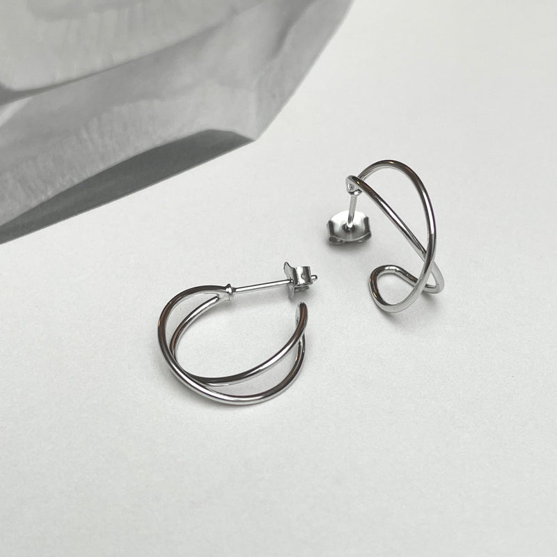 Mia Earrings SMALL - Silver Plated