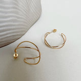 Mia Earrings BIG - 18 carat gold plated