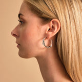 Noelle Earrings BIG - Silver Plated