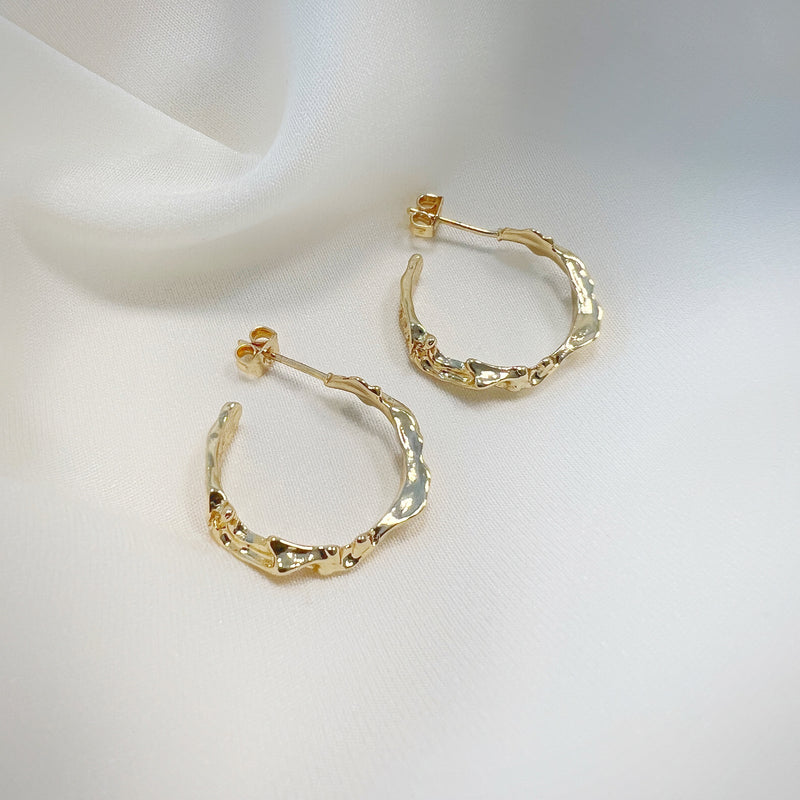 Noelle Earrings SMALL - 18 carat gold plated