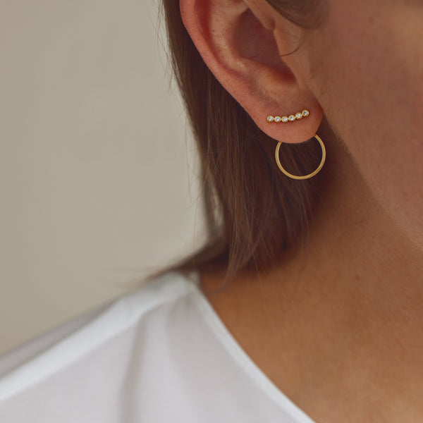 Rose Earrings - 18 carat gold plated