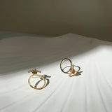 Rose Earrings - 18 carat gold plated