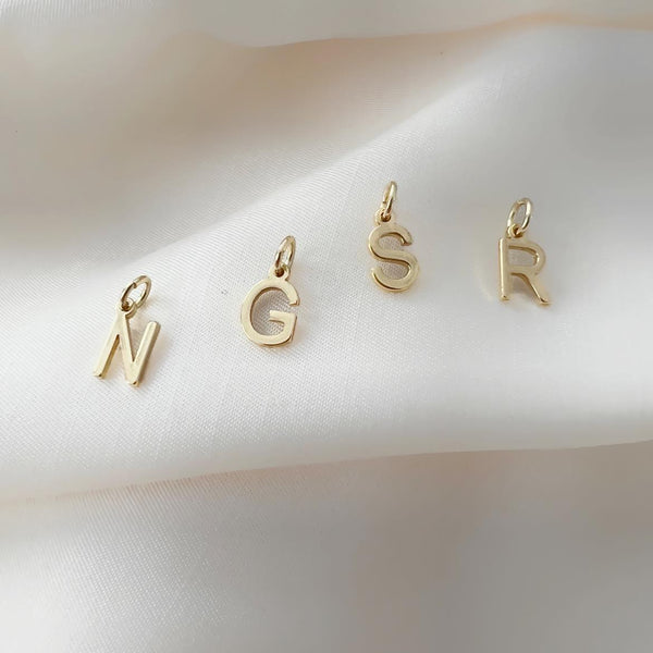 Letter Charm - 18 carat gold plated