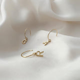 Letter Earring - 18 carat gold plated