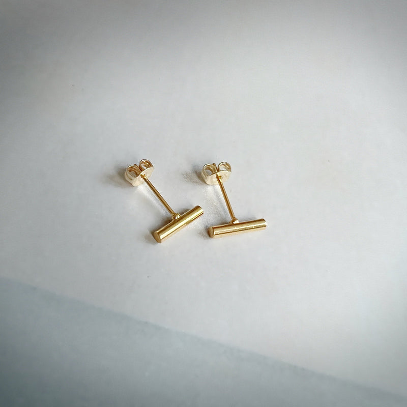 Fiona Post Earrings - 18 carat gold plated