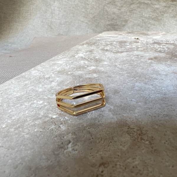 Andrea Ring - 18 carat gold plated