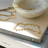 Jewelry Set - Ave Necklace / Ave Bracelet - 18 carat gold plated