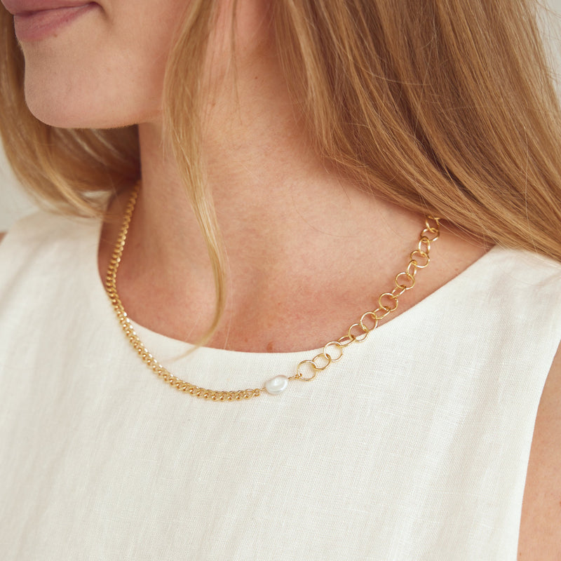 Sally Necklace - 18 carat gold plated